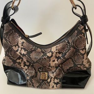 Dooney and Bourke faux snakeskin snake print bag